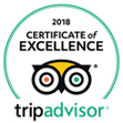 2018 TripAdvisor Certificate of Excellence