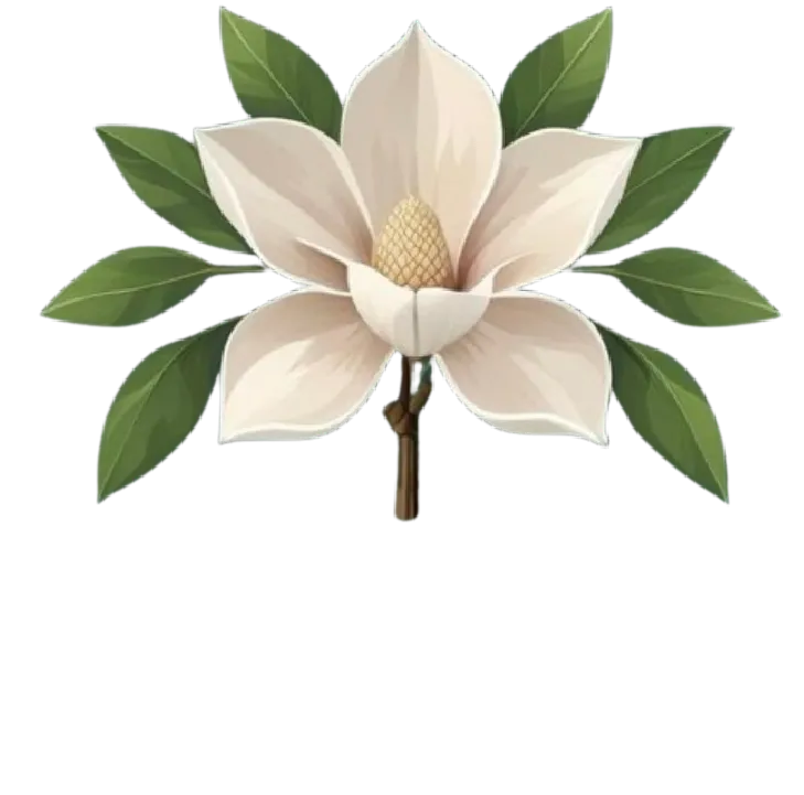 White flower for Ashford Acres Inn's Logo