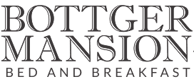 Text reading "BOTTGER MANSION" in a serif font above "BED AND BREAKFAST" in a sans-serif font.